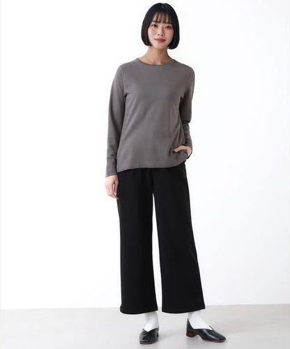 レディース ダブルフェイス クルーネック カットソー通販 [0102-56210