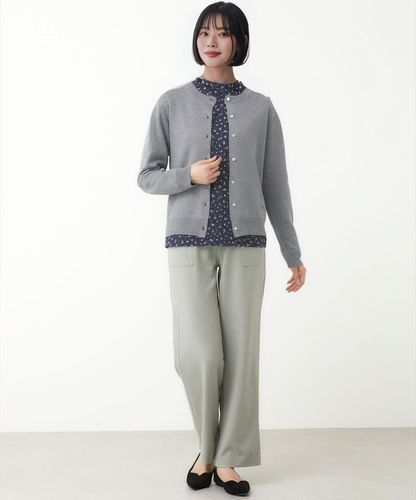 レディース シルクブレンド 接結 カーディガン【手洗いOK】通販 [0103