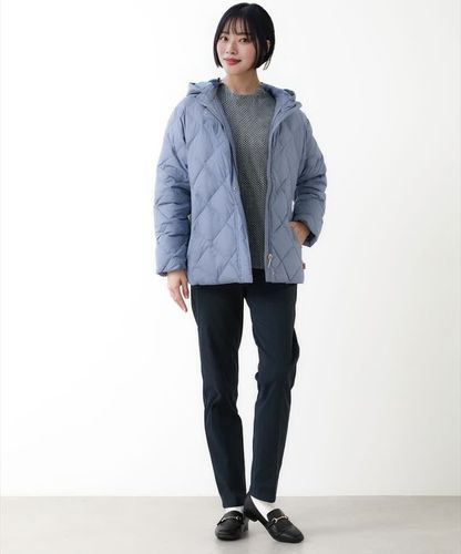 レディース 2WAYフード キルトダウン ジャケット【撥水加工】通販