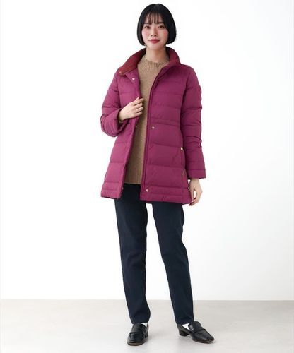 お値下げ【CROCODILE】 ダウンジャケットコートワインレッド新品タグ付 レディース ヴェール ダウンコート【撥水加工】通販 [0104-57403