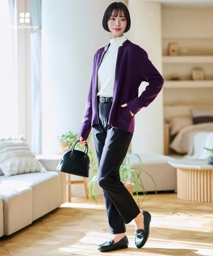 レディース フルジップ ニット カーディガン通販 [0203-57350