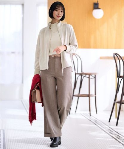 レディース ベロアフリース ハイネック ブルゾン通販 [0204-55458