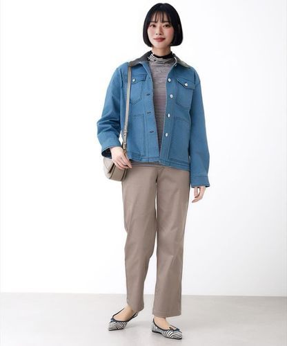 レディース 2WAY襟 デニム ジャケット【手洗いOK】通販 [0204-65456