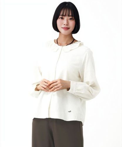 レディース シャンブレー 襟デザイン ブラウス通販 [0301-48100