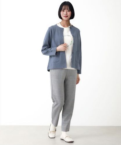 レディース 杢調 クルーネック カーディガン通販 [0302-55215