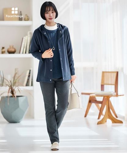 レディース ボタン開き フード パーカー通販 [0302-55221