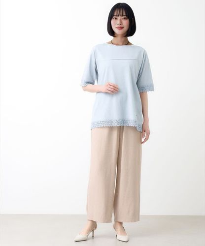 お値段調整分♡フランス購入 総ブラックレース麗しいチュニック丈シャツ レディース レース チュニック丈 Tシャツ通販 [0302-63236