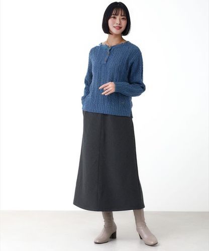 レディース ウールブレンド ネップ ニット【手洗いOK】通販 [0303