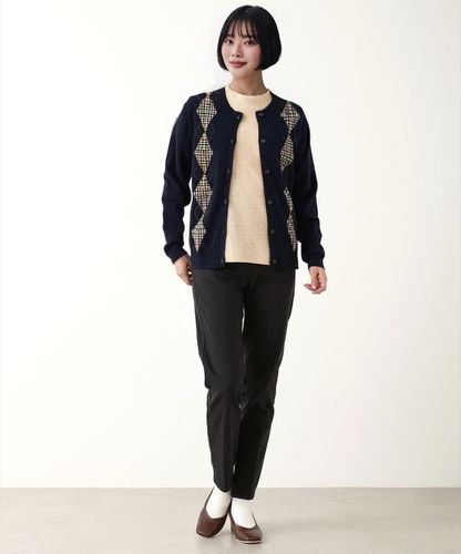 Crocodile 日本製 アーガイル柄 ウールセーター 紺色 3L 2315 Crocodile 日本製 アーガイル柄 ウールセーター 紺色 3L 2315 Meridian