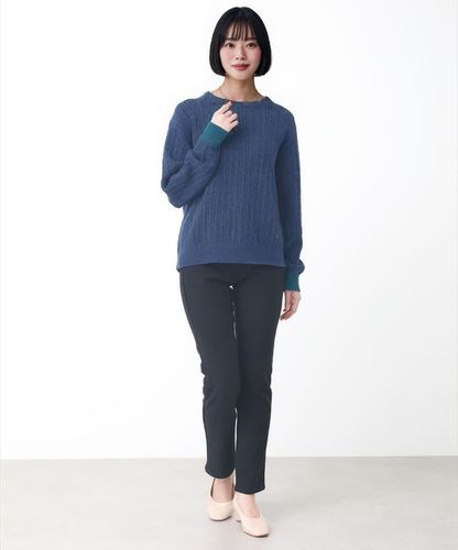 レディース ウール ケーブルニット プルオーバー【手洗いOK】通販