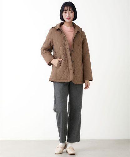 レディース クロコダイルタータン ダイヤキルト 中綿 ジャケット通販