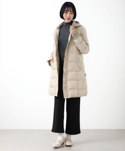 レディース タフタダウン ロング コート【撥水加工】【一部店舗限定