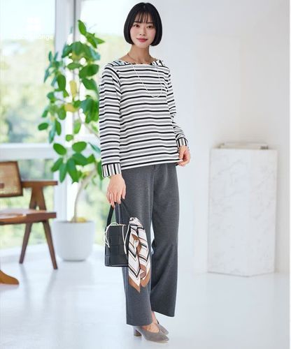 レディース 裏起毛 ワイド パンツ通販 [0305-55512] - クロコダイル