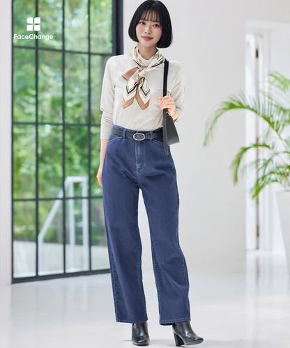 レディース ストレート デニム パンツ通販 [0305-65503