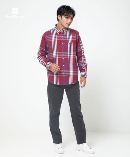 メンズ シャギー加工 タータン柄 シャツ通販 [1001-55121