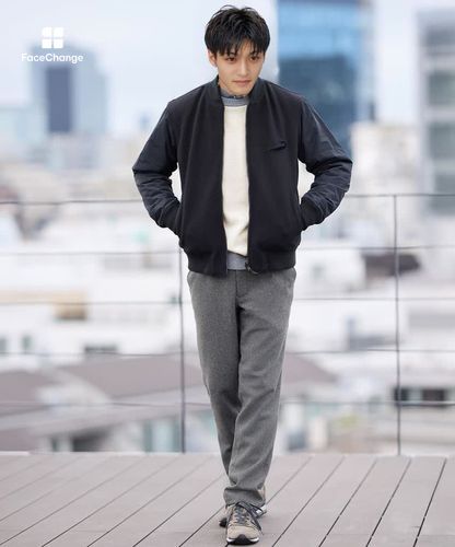 メンズ ウール ラグランスリーブ ニット【手洗いOK】通販 [1503-57371