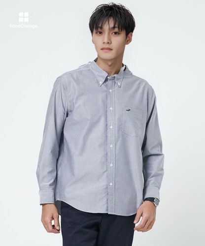 ✨極美品✨23SS✨MHL　コットンリネンオックスフォード　シャツジャケット　L ✨極美品✨23SS✨MHL コットンリネンオックスフォード シャツ