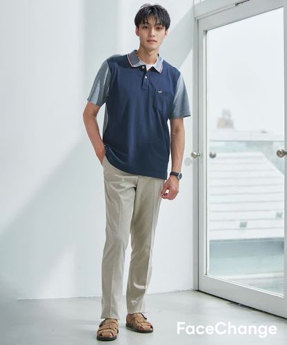 メンズ 襟ライン 鹿の子 ポロシャツ通販 [1602-00513] - クロコダイル