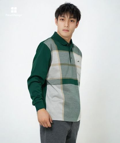 メンズ パネルチェック柄 ポロシャツ通販 [1602-55204] - クロコダイル