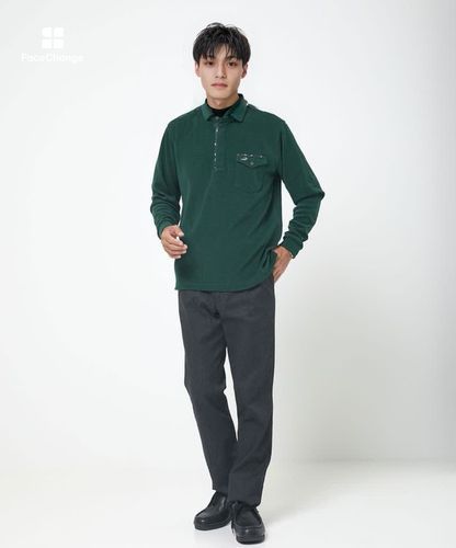 メンズ 起毛 共襟 ポロシャツ通販 [1602-55215] - クロコダイル