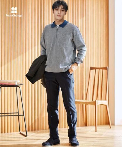 新品未使用品　TNRCN ハーフジップポロシャツ　RUFFLOG 新品未使用品 TNRCN ハーフジップポロシャツ RUFFLOG M ハーフジップ