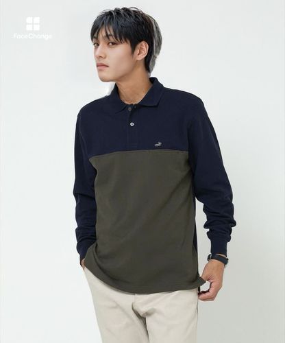 メンズ 配色切り替え ポロシャツ通販 [1602-56206] - クロコダイル