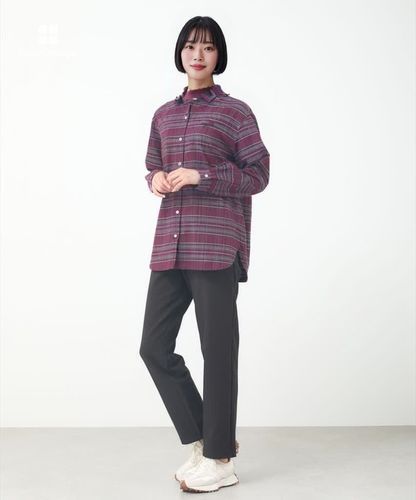 レディース 微起毛ピケ チェック柄 チュニック通販 [2001-55107