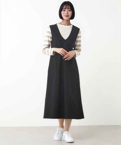 【洗える】ポリバレントポンチ ジャンパースカート 32サイズ レディース ストレッチポンチ ジャンパースカート通販 [2002-45218