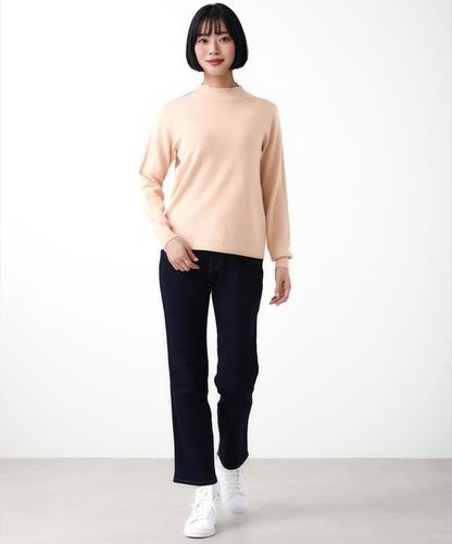 レディース ハイネック リブデザイン ニット通販 [2003-58303