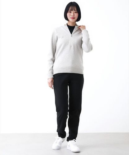 ADORE トリプルクロスパーカー ハーフジップ ホワイト プルオーバー レディース ハーフジップ パーカー プルオーバーニット通販 [2003