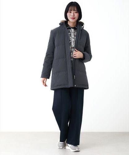 レディース ストレッチ ミドル ダウン ジャケット【撥水加工】通販