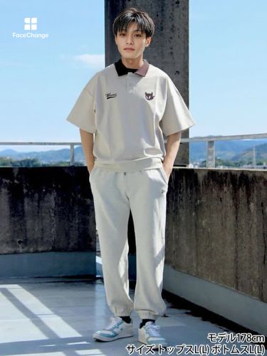 WAAC ワック メンズポロシャツ MEN ライトストレッチポンチポロシャツ アイボリー