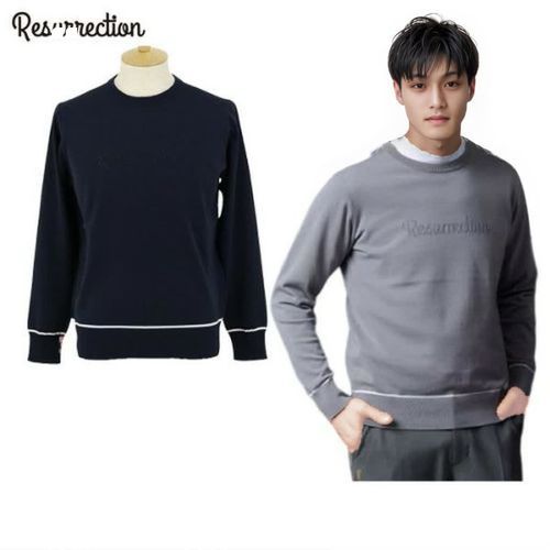 【新品】レザレクション　メンズ　ニット　ブルー　XLサイズ 30％OFFセール】セーター メンズ レザレクション Resurrection ゴルフ