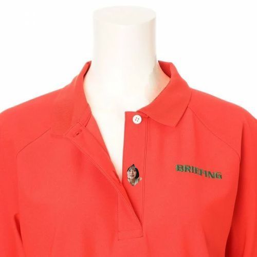 未使用 BRIEFING GOLF ブリーフィング ノースリーブポロシャツ 赤 大感謝祭P10倍】ポロシャツ レディース ブリーフィング ゴルフ