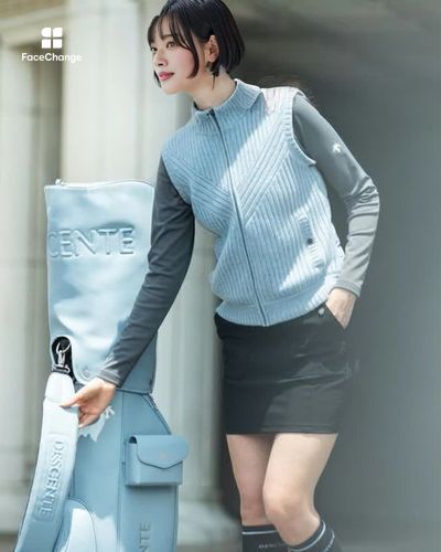 DESCENTE GOLF レディース ダウンベスト M 水色 ベスト レディース デサントゴルフ デサント DESCENTE GOLF 2025 秋冬