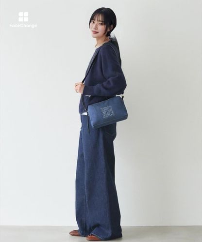WEB限定》デニムスクエアショルダーバッグ | russet(ラシット