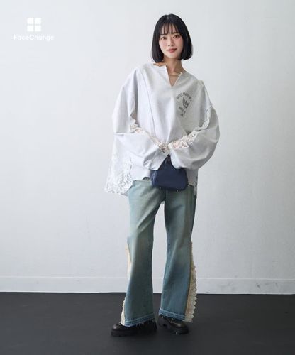 26Winter展示会 出展商品】【etsinta】レースドッキングスキッパー