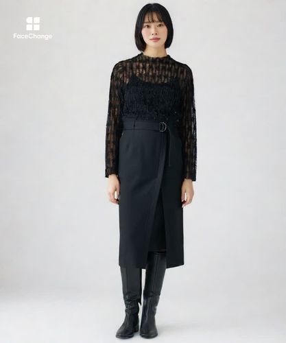 フェザーチュールモックネック プルオーバー|ANAYI OFFICIAL ONLINE