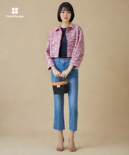 レッドツイードステンカラー ジャケット|ANAYI OFFICIAL ONLINE STORE