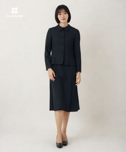 セットアップ対応商品】ウールジョーゼットクルーワンピース|ANAYI