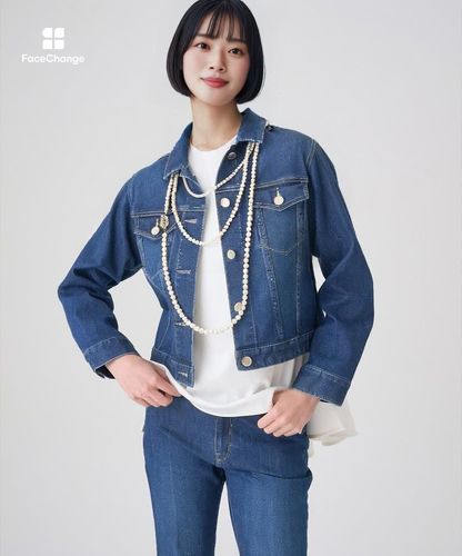 ストレッチデニムペプラム ジャケット|ANAYI OFFICIAL ONLINE STORE