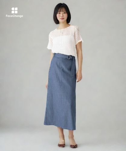 セットアップ対応商品】シャンブレーマキシ スカート|ANAYI OFFICIAL