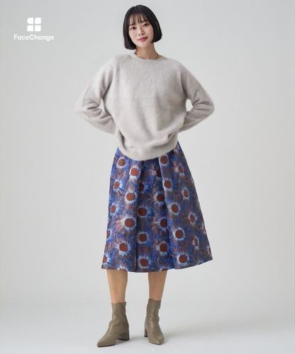 フラワージャガードタック スカート|ANAYI OFFICIAL ONLINE STORE