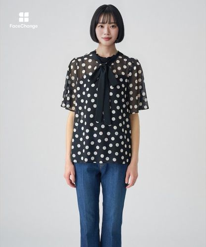 ポルカドットボウタイ ブラウス|ANAYI OFFICIAL ONLINE STORE｜アナイ