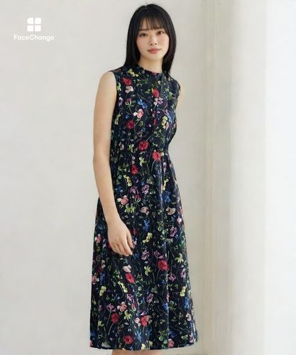 ボタニカルデシンプリントボウタイ ワンピース|ANAYI OFFICIAL ONLINE