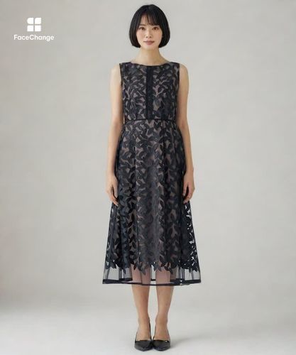 リーフチュールフレア ワンピース|ANAYI OFFICIAL ONLINE STORE