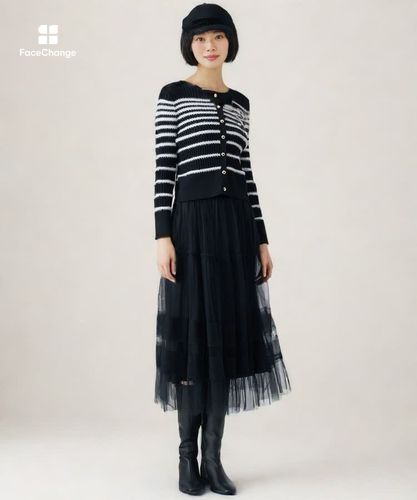 フェザーボーダー カーディガン|ANAYI OFFICIAL ONLINE STORE｜アナイ