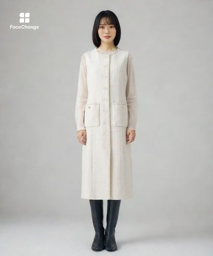 ANAYI ジレ セットアップ対応商品】ラメスラブツイードジレワンピース|ANAYI