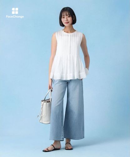 【ANAYI】ストレッチデニムワイドパンツ34サイズ　（手洗い可） ストレッチデニムワイドパンツ|ANAYI OFFICIAL ONLINE STORE｜アナイ
