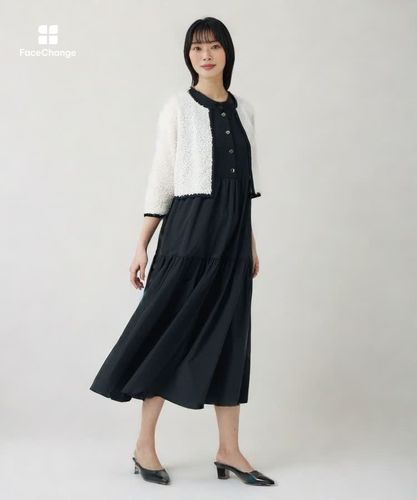 新品未使用✨ANAYI バイカラーカーディガン プルオーバー アンサンブル 38 GIMAフェザーバイカラー カーディガン|ANAYI OFFICIAL ONLINE STORE